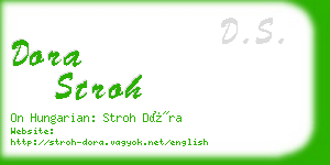 dora stroh business card